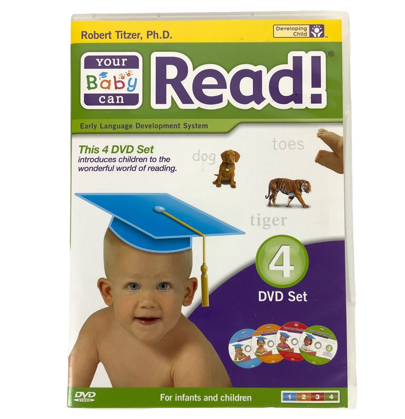 Your Baby Can Read! 4 DVD Set Robert Titzer Early Language Development System