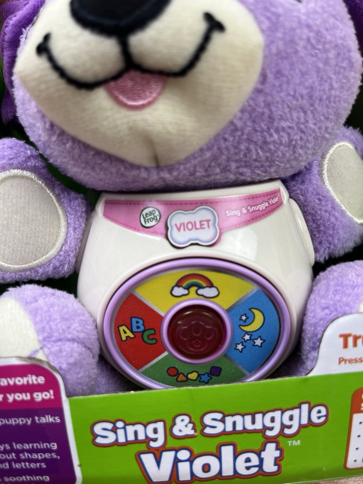 Leap Frog Sing & Snuggle Violet Interactive Plush Purple Puppy Learning Toy NEW