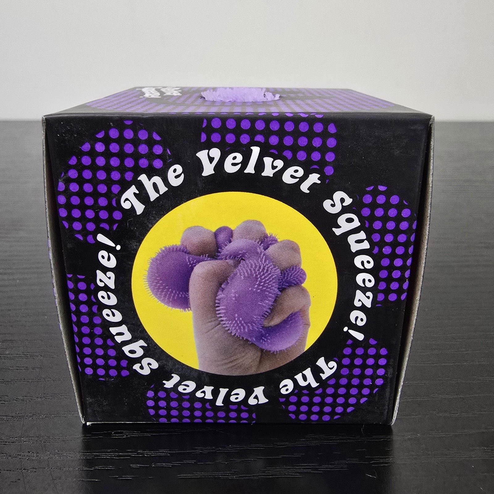 Schylling NeeDoh Fuzz Ball Flower Power Squishy Stress Ball – Purple – New