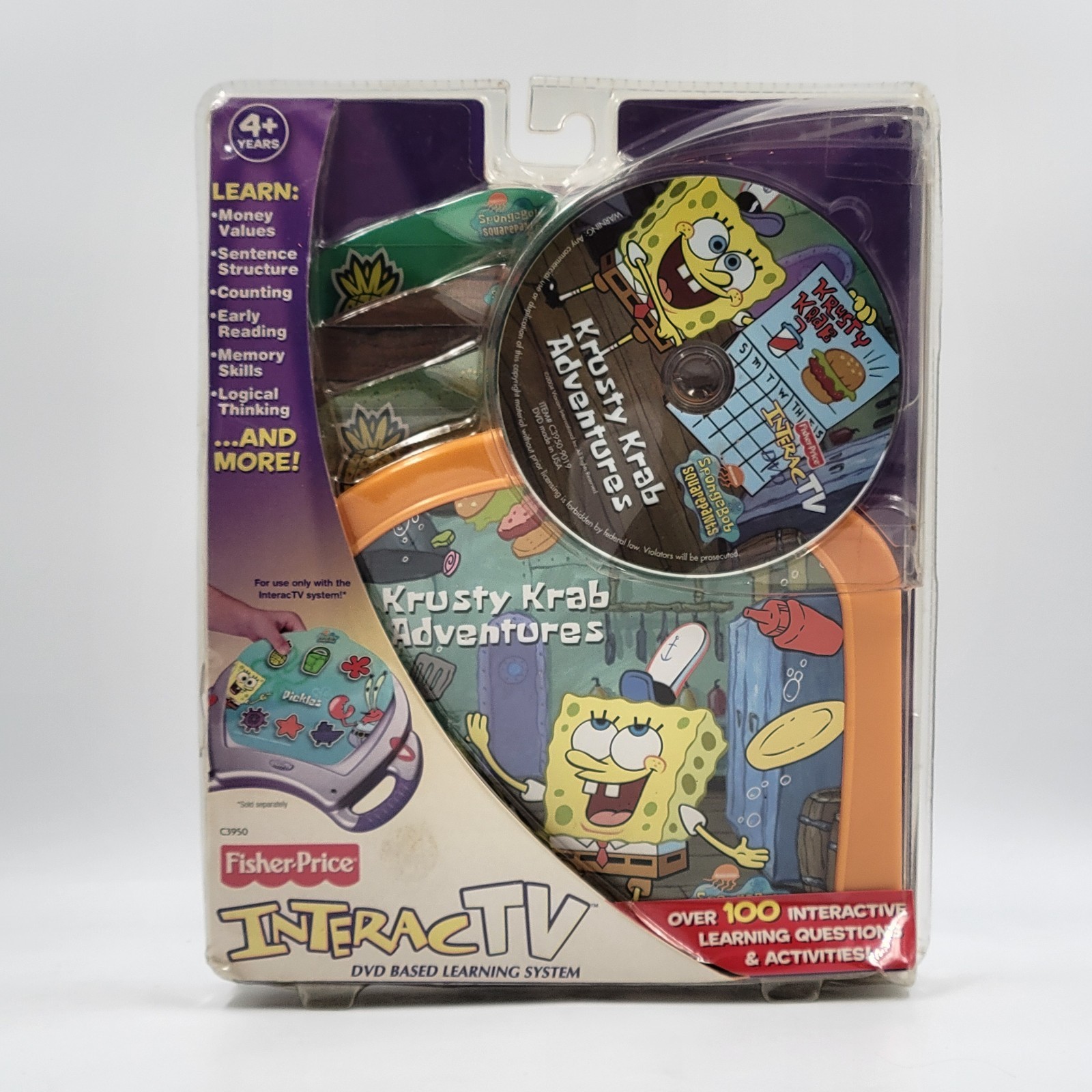 Sponge Bob SquarePants Fisher-Price InteracTV DVD Krusty Krab Adventures NEW
