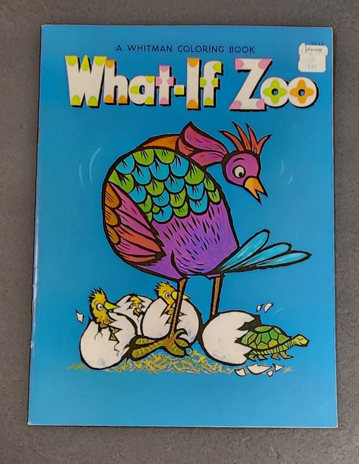 3 Vintage 1967 Coloring Books: Mother Goose, What-If Zoo & First Color Book