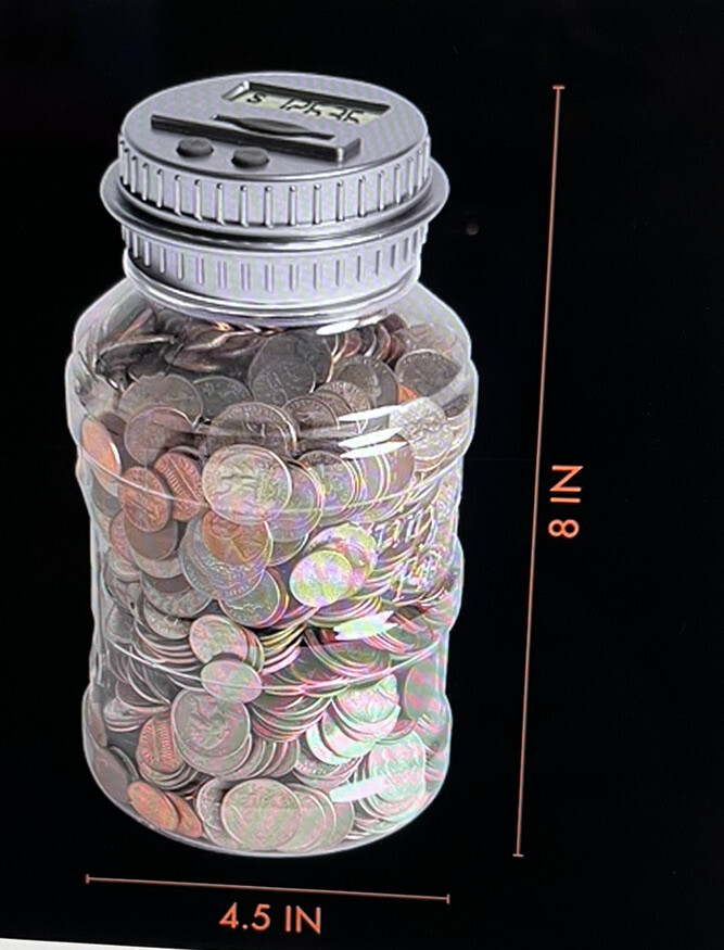Black Series Brand Digital Counting Money Jar NEW