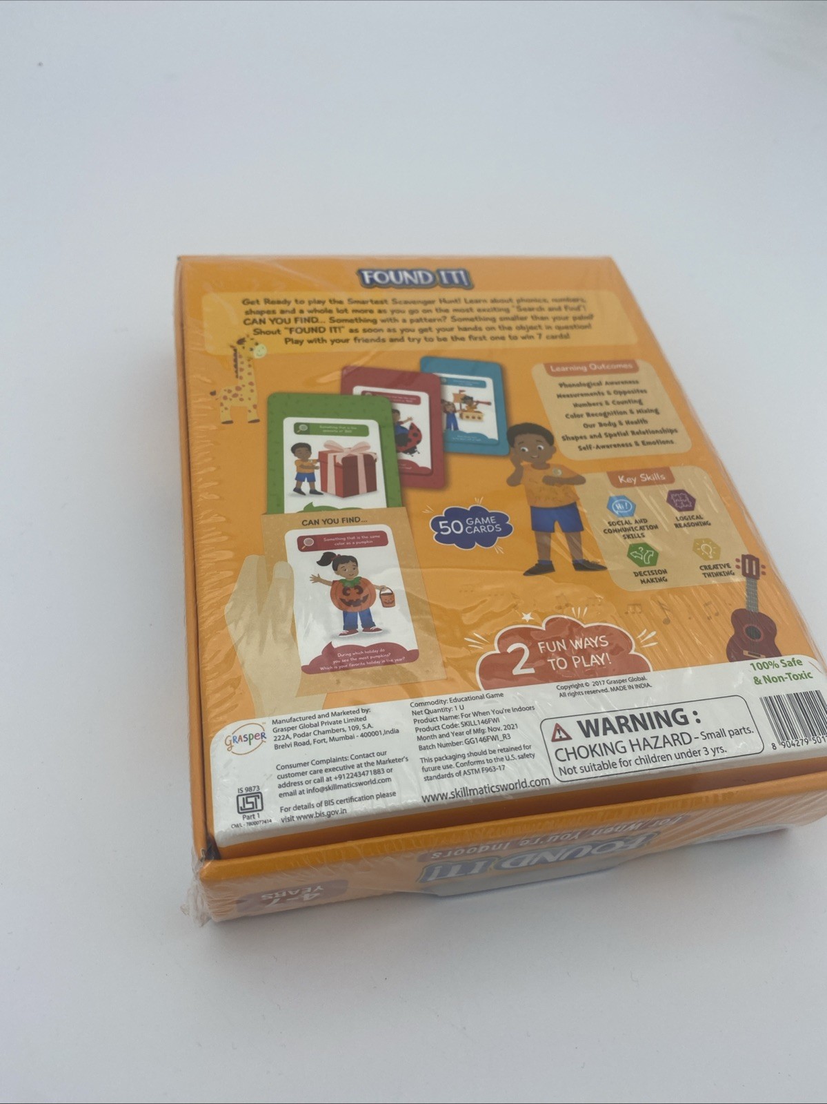 Skillmatics FOUND IT Indoors Scavenger Hunt Card Game Educational NEW Sealed
