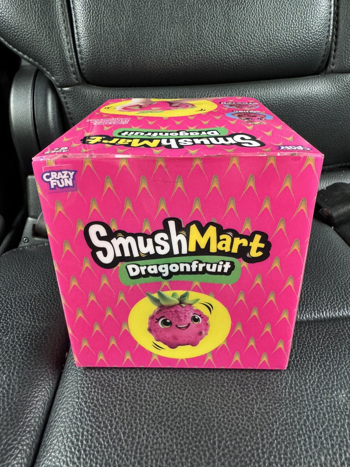 SmushMart Dragonfruit Squishy Tactile Squeeze Toy, Pink/Green