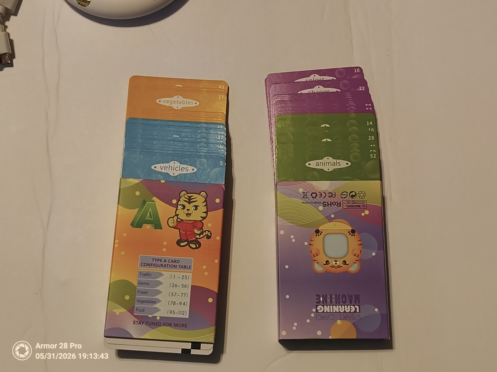 Smart Card Learning Machine With Audio, Food, Animals, Shapes, People, Etc