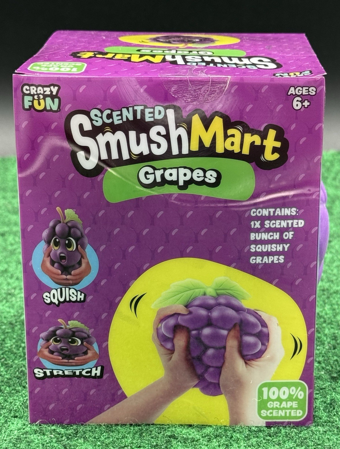Crazy Fun Scented SmushMart Grapes Squishy Squeezable Stress Reliever New