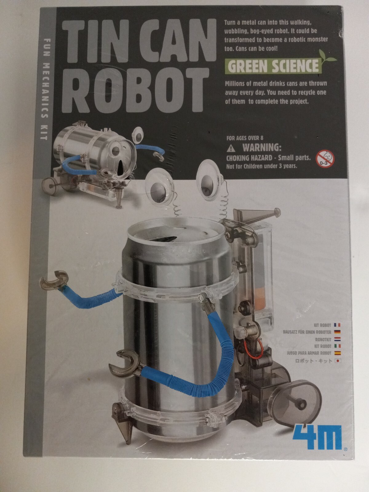 GREEN SCIENCE Tin Can Robot Youth Robotics Kit 4M – NEW Fun mechanics kit.