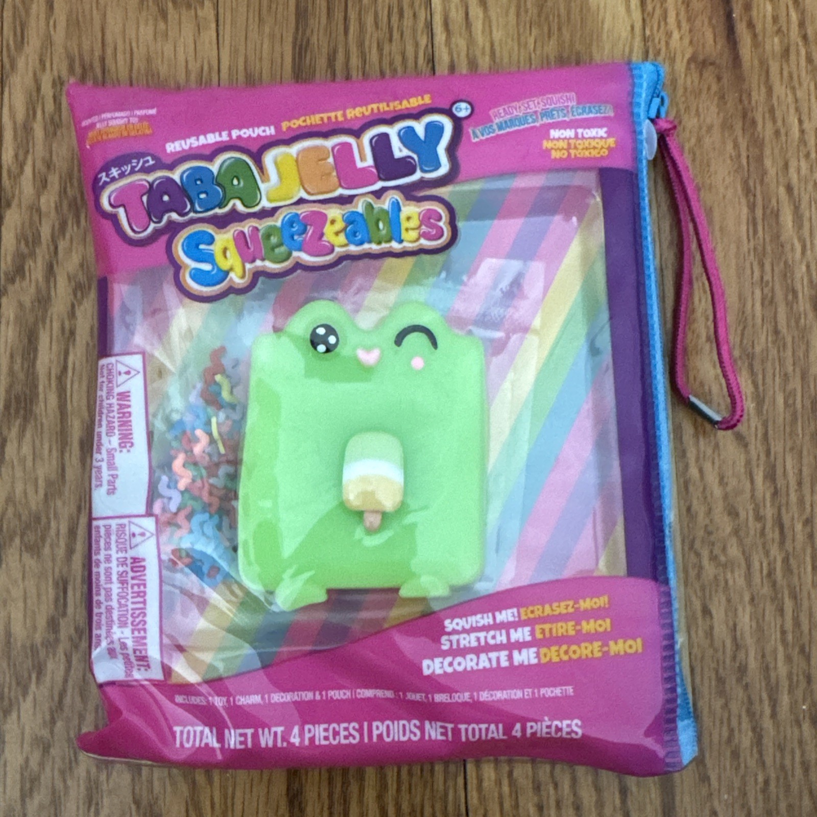 Taba Jelly Squeezeables Green Frog Squishy, Freddie Froggie Squishi Squeeze Toy