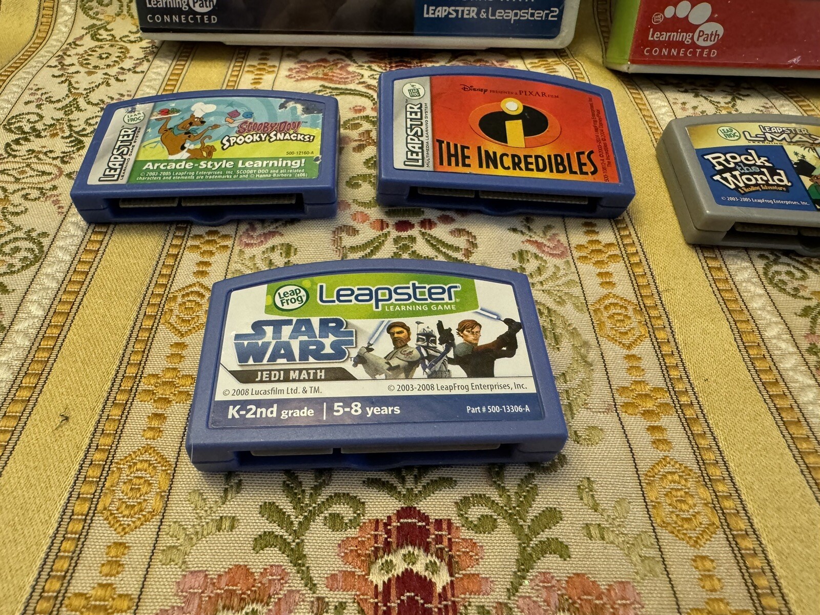 Leap Frog Leapster Learning System Game Cartridges LOT of 8 Cars Star Wars