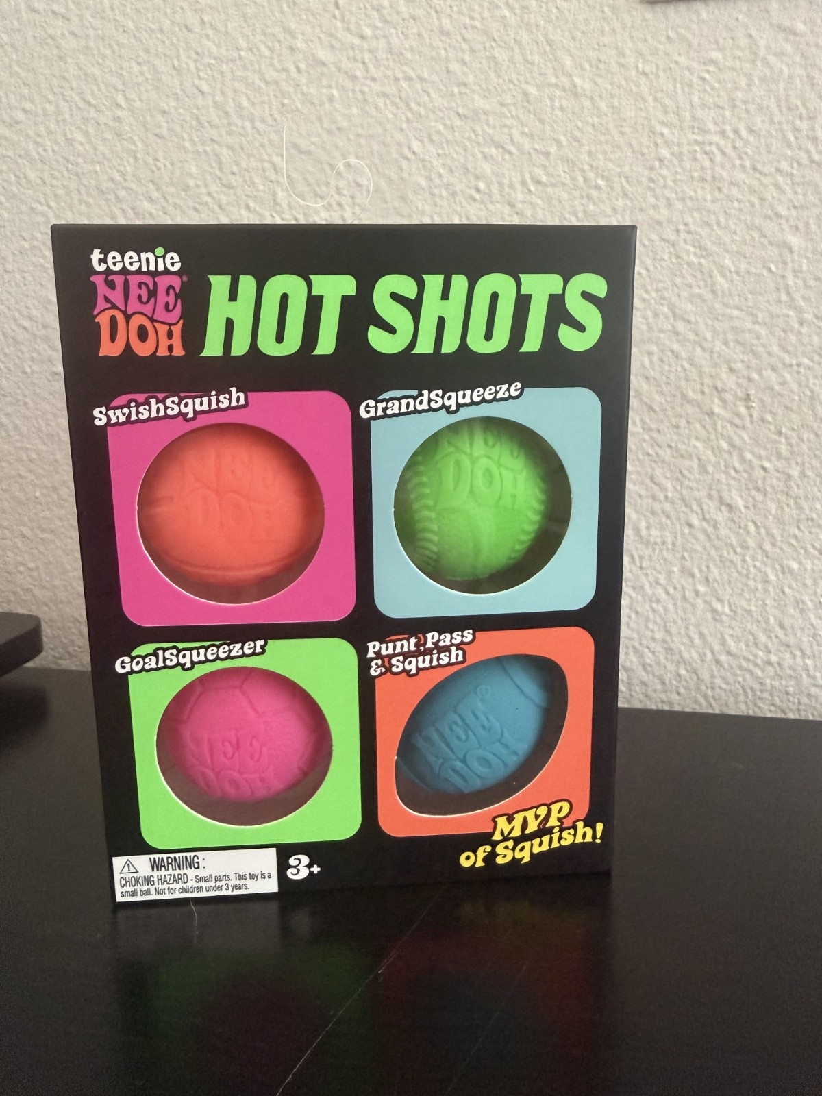 NeeDoh Teenie Hot Shots Baseball, Soccer, Football, Basketball New In Box
