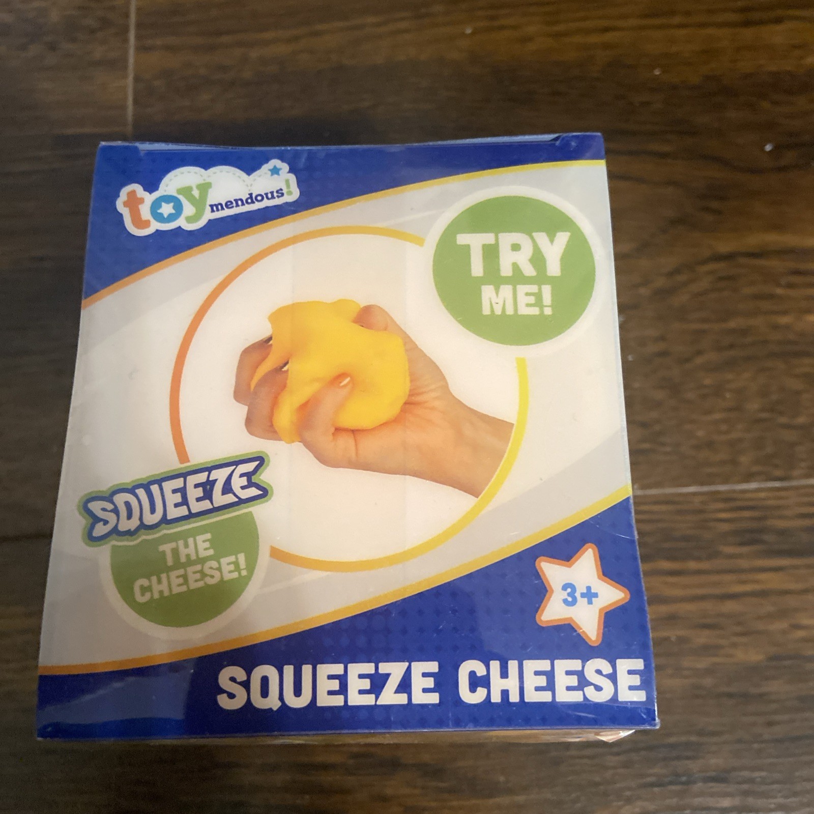 New Toymendous 3.5” Cube Squeeze The Cheese Sensory Squish Stress Relief FIRM