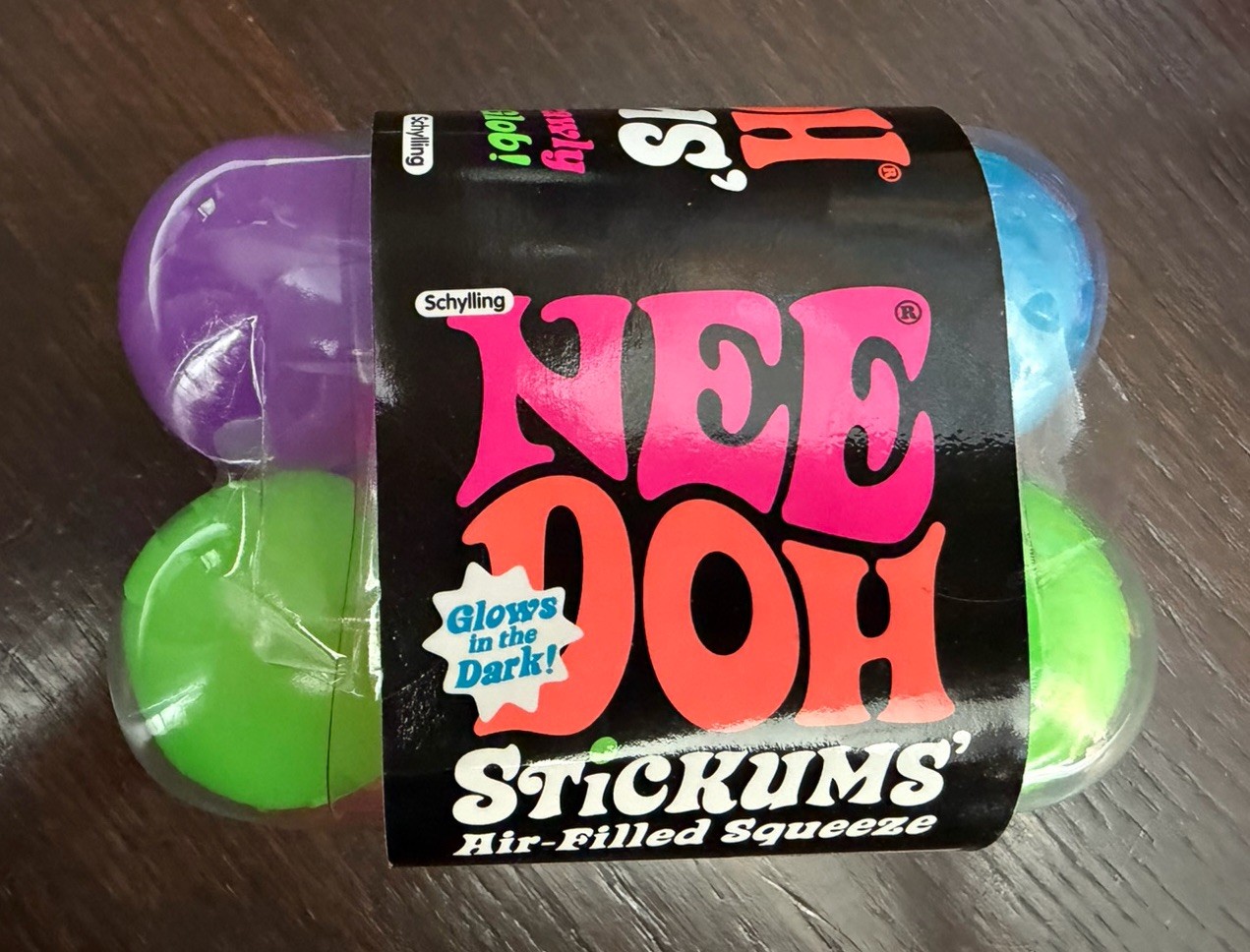Four 12-Piece Sets of Schylling NeeDoh Stickums Tactile Squeeze Toy, Multicolor