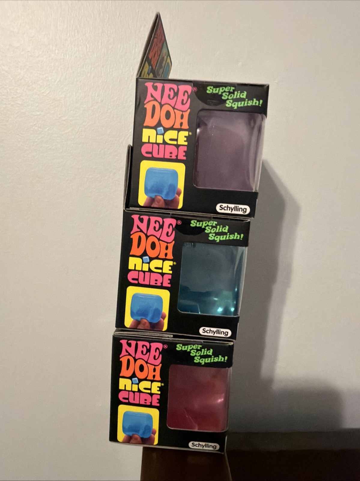 3 PACK AUTHENTIC- Nee Doh Nice Cube – Blue Purple Pink – Brand New