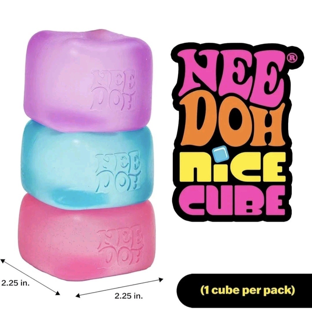 Needoh Nice Cube 2 Pack Purple And Blue New In Package