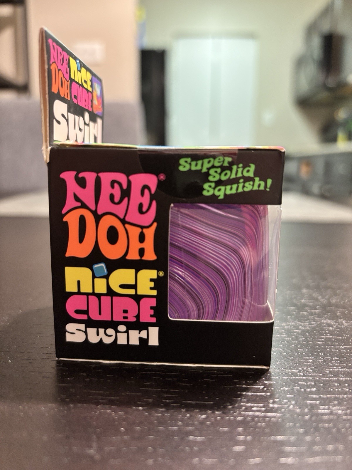 Nee Doh NeeDoh Pink Purple Black White Nice Cube Swirl Super Solid Squish
