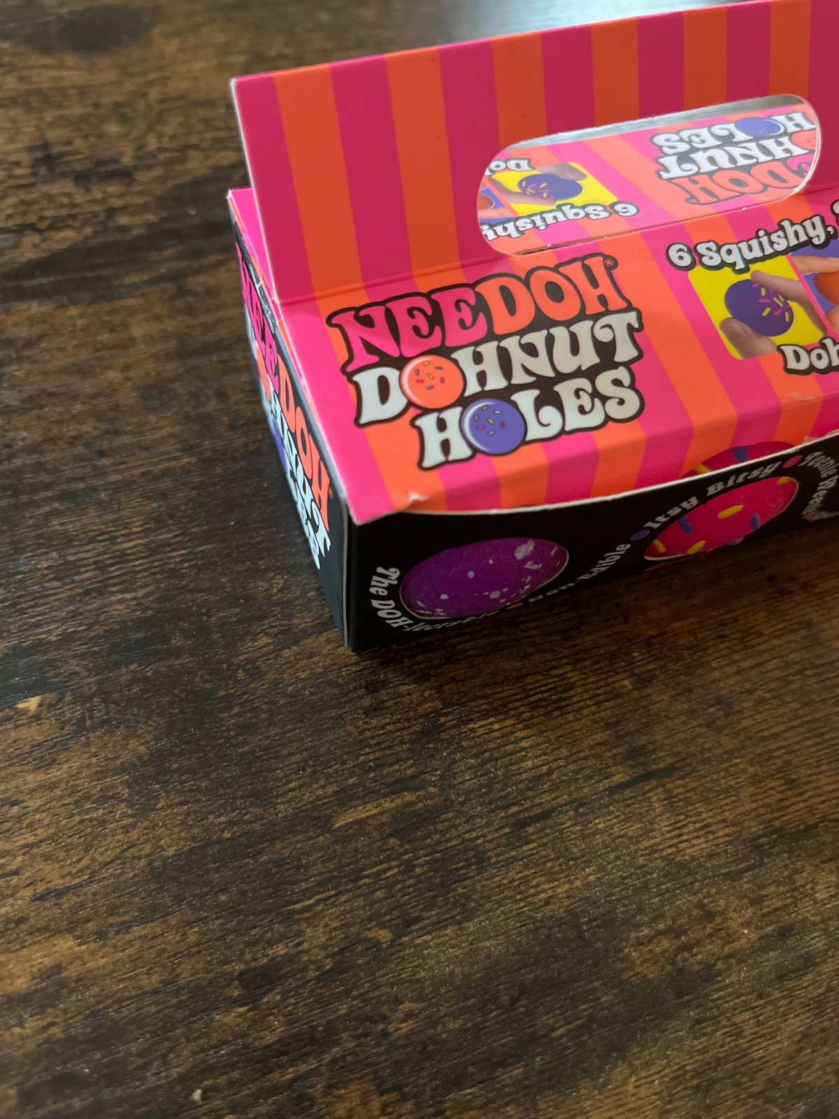NeeDoh 6 Pack Donut Holes Squishy Squeezy Multi Color New In Box