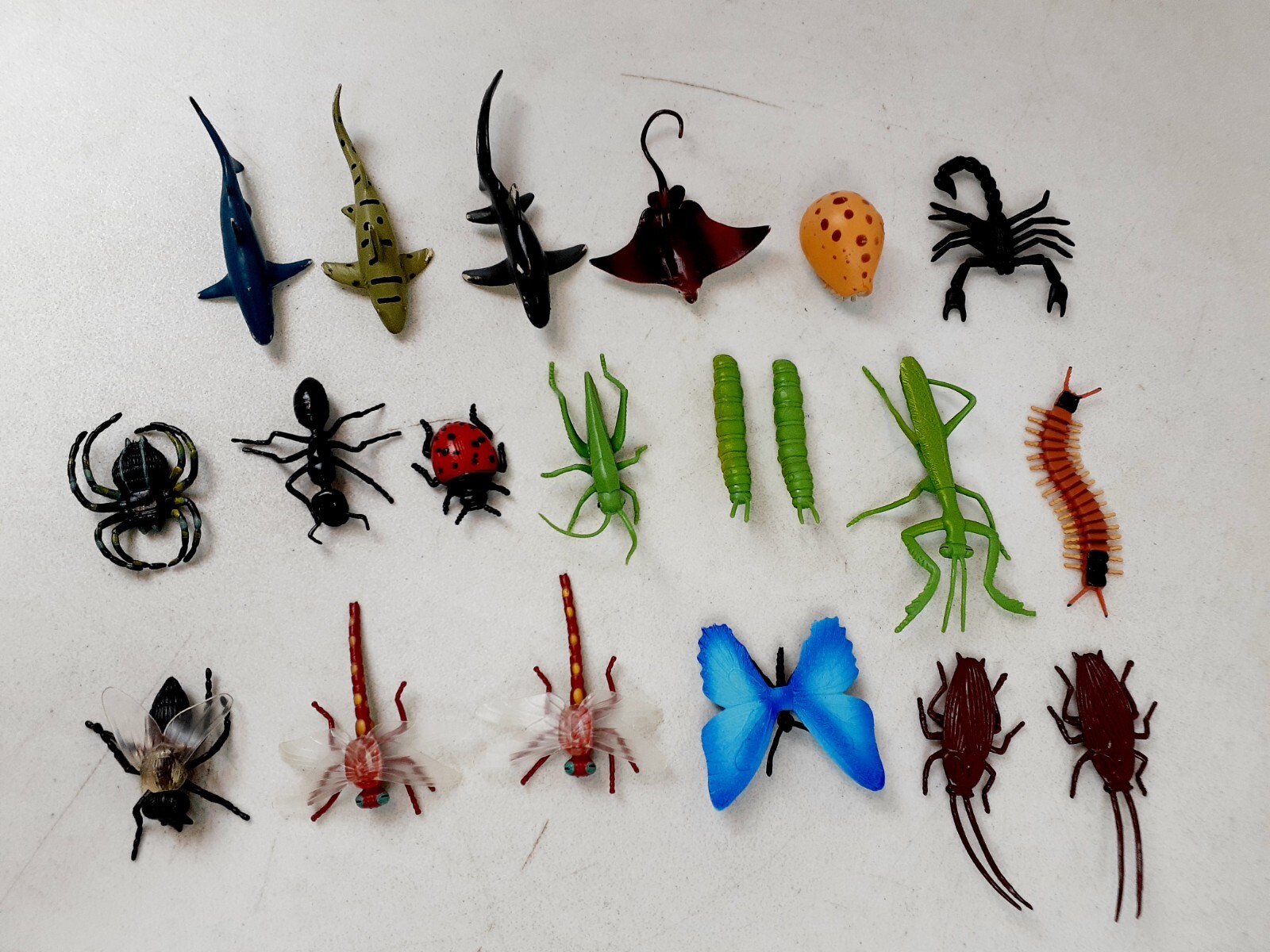 Lot Of 20 Safari Ltd Mini Figures Bugs Insects 2″-3″ Cake Toppers Education 524