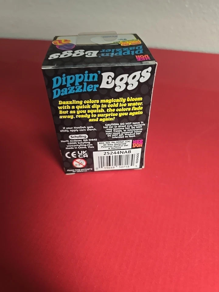 NeeDoh Dippin’ Dazzler Egg, Easter Nee Doh Color Changing Squish Yellow & Purple