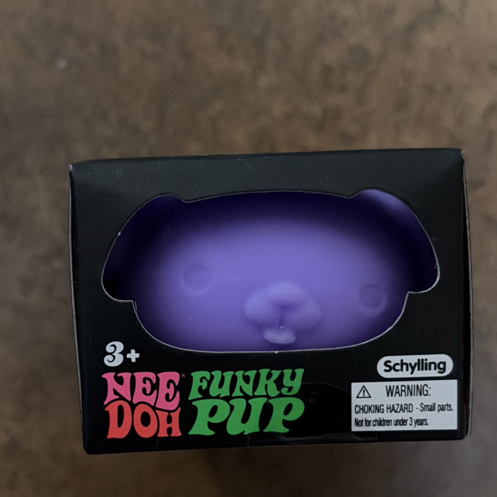 NeeDoh Funky Pup Squish Squeeze Toy Purple 3+