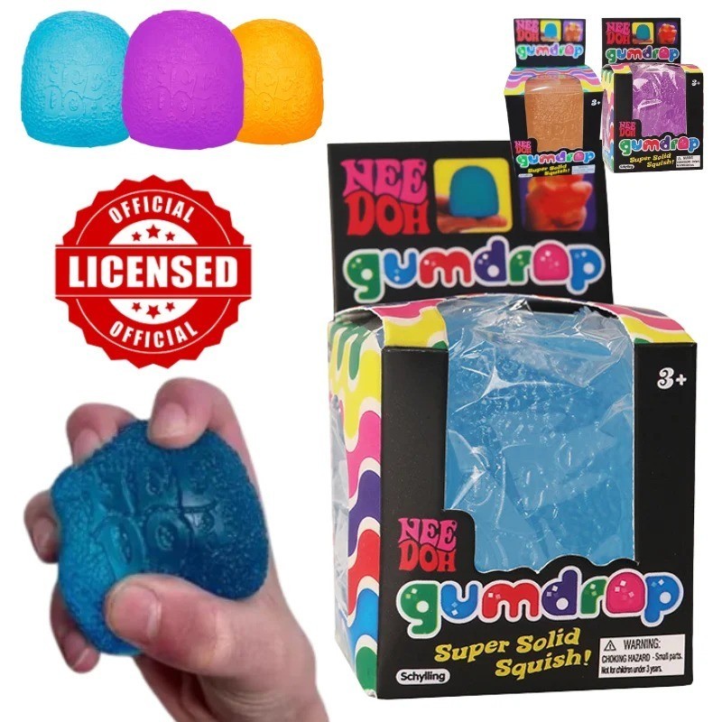 Authentic Nee Doh Gumdrop Super Solid Squish Needoh Gum Drop RARE