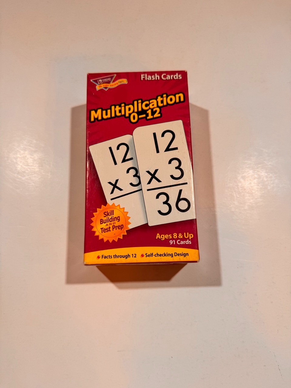Multiplication 0-12 Flash Cards