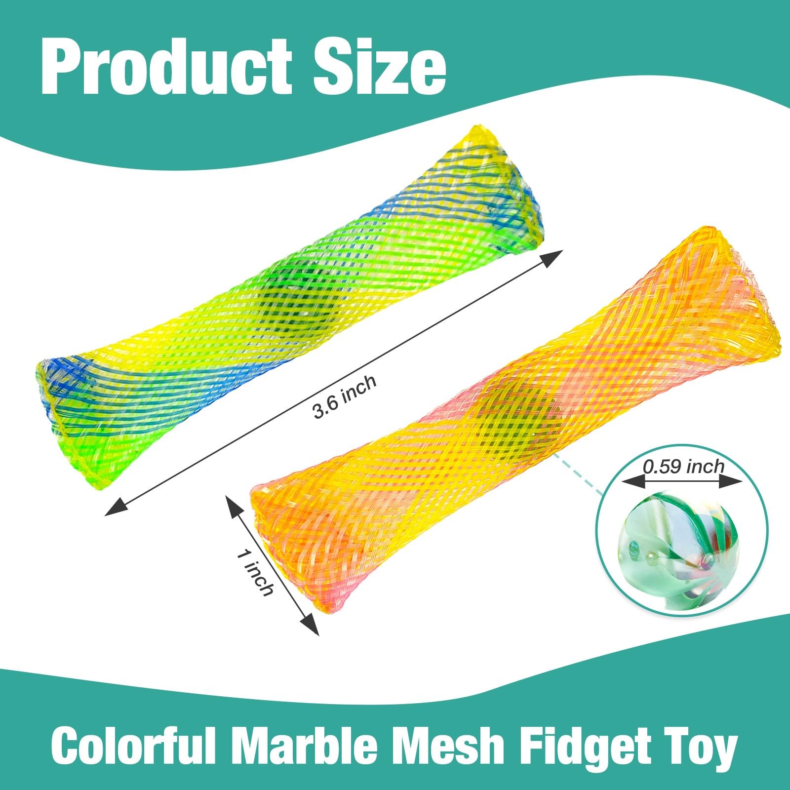 YUQILIN 120 PCS Fidget Toys Marble Mesh Bulk, Stress Small, Mulit