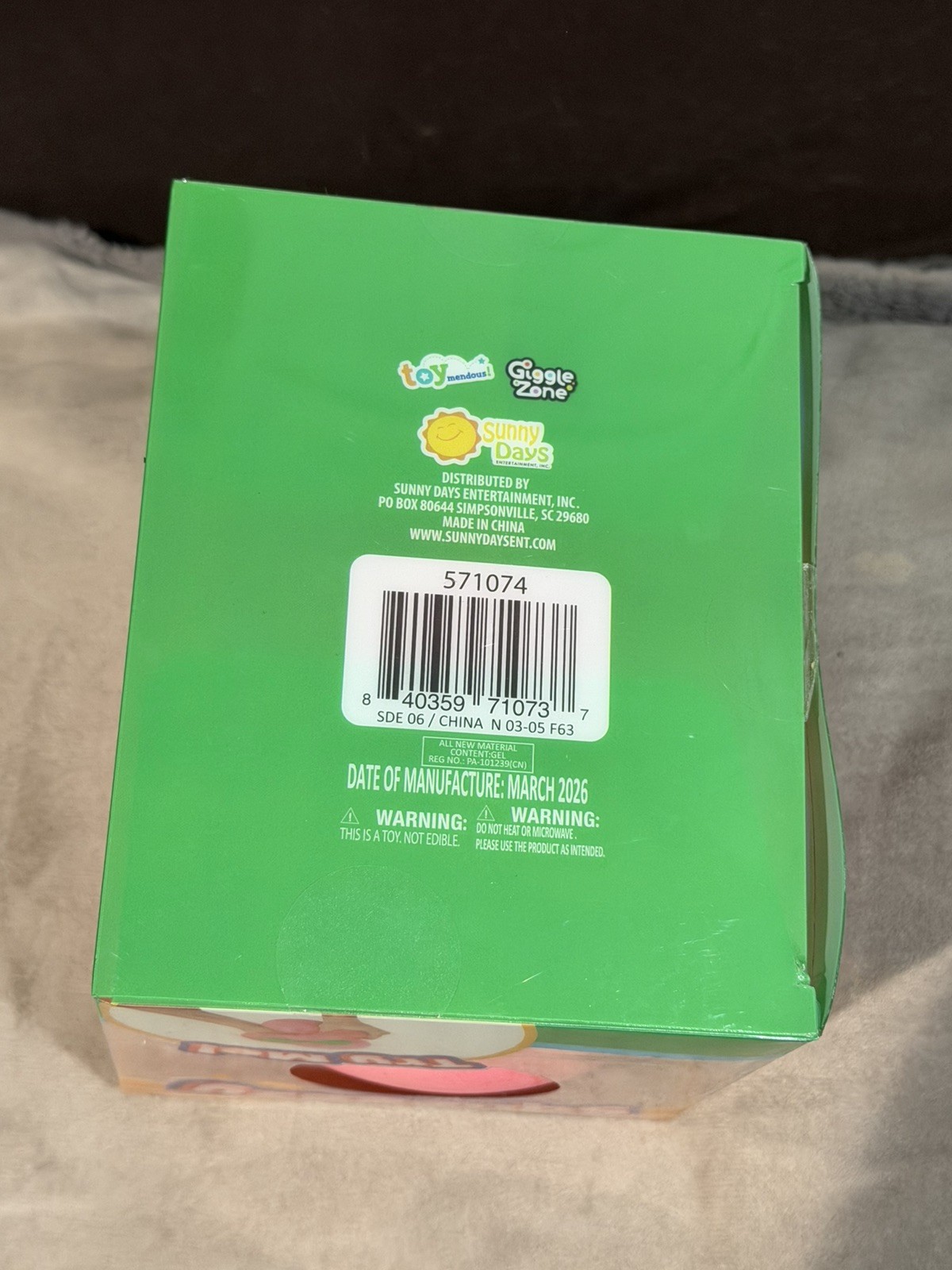 Jumbo SQUEEEZY Peach, Squishy Sensory Toy, Brand New in Box!