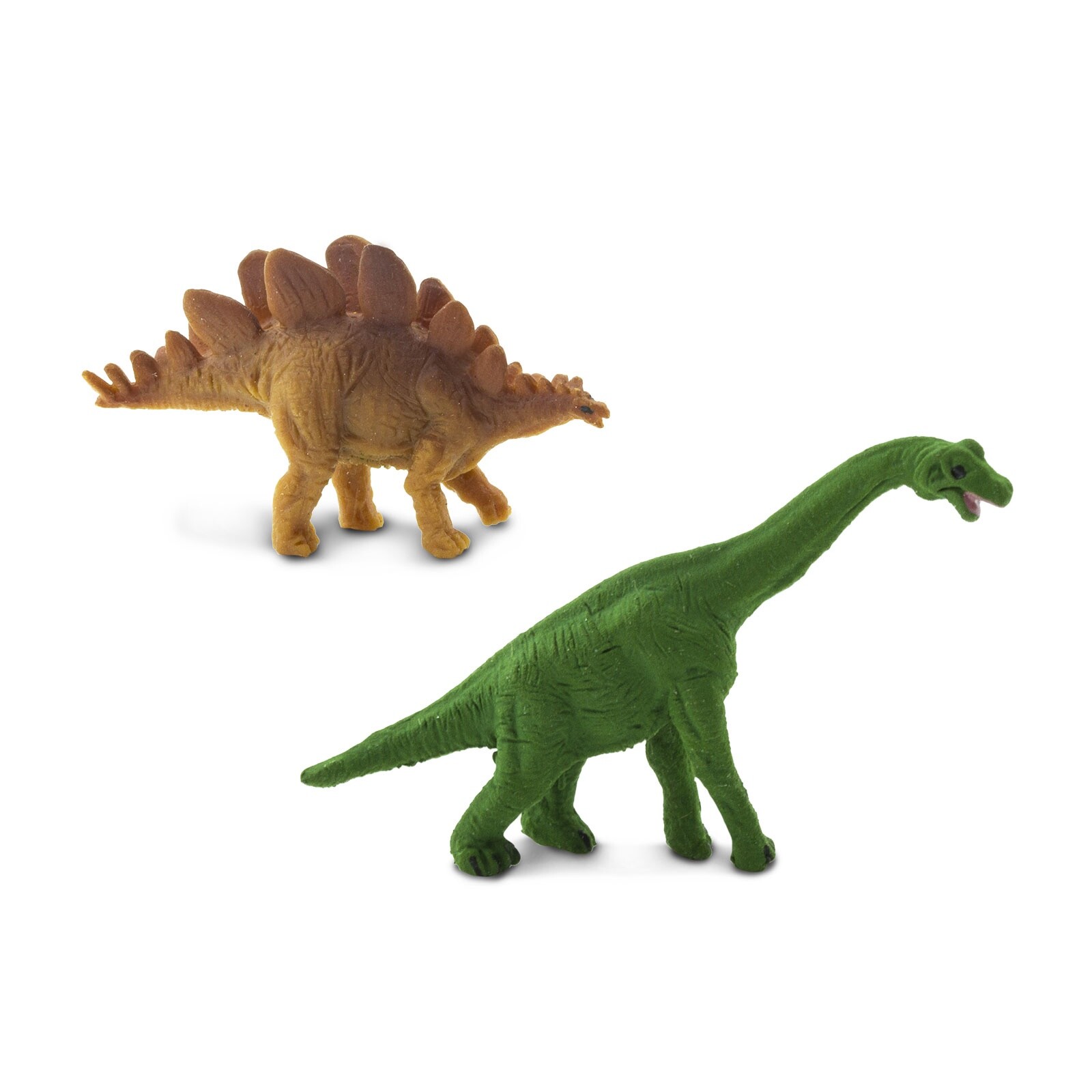 SAFARI LTD Brachiosaurus+Stegosaurus SET OF 25 GOOD LUCK MINIS! #345522! 1″ LONG