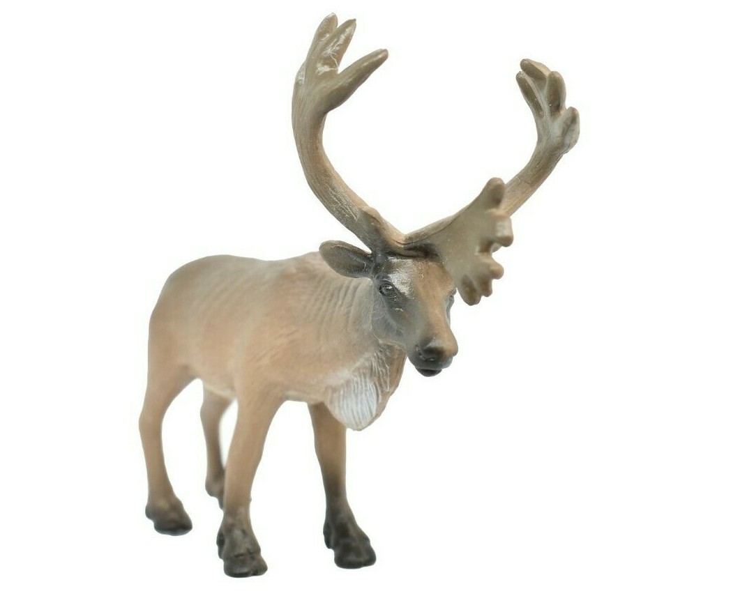 Caribou Realistic Small Toy Model Plastic Replica Forest Animal, Gift OK04