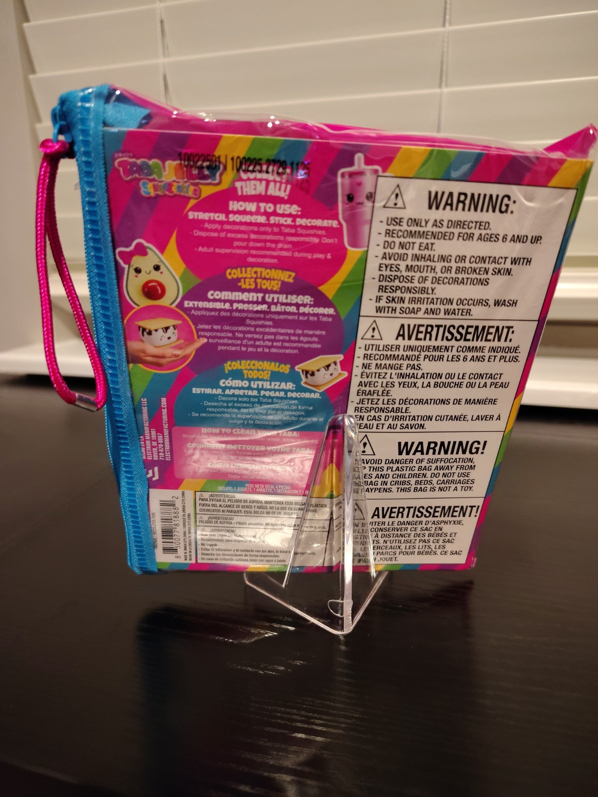 New Taba Jelly Decorating Squeezeables S’more Squishy Toy With Reusable Pouch