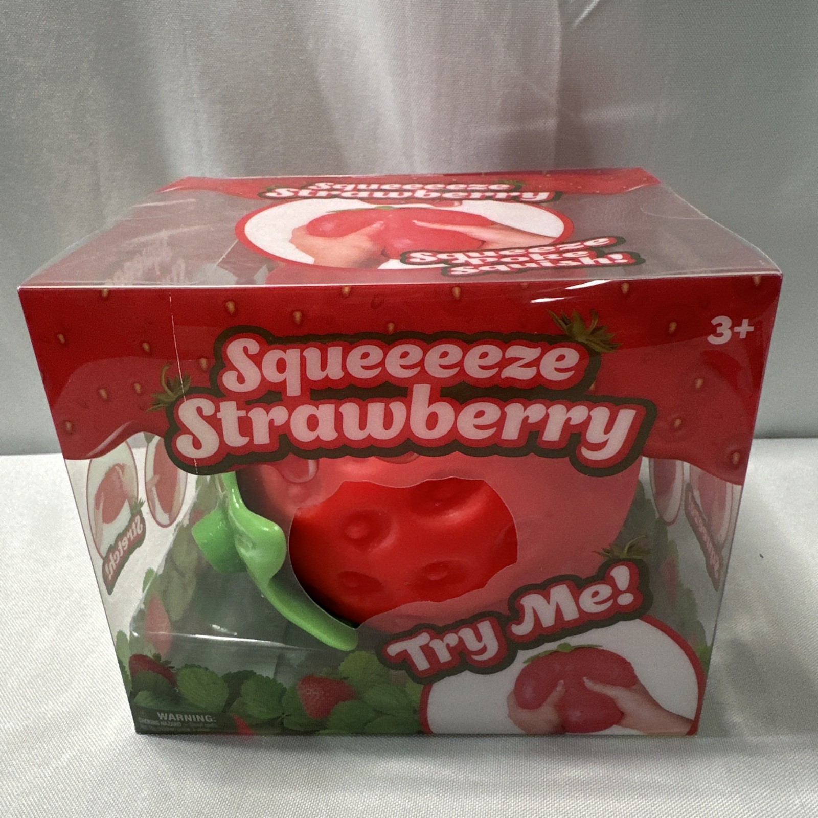 Sunny Days Jumbo Squeeeeze Strawberry Squishy Sensory Toy