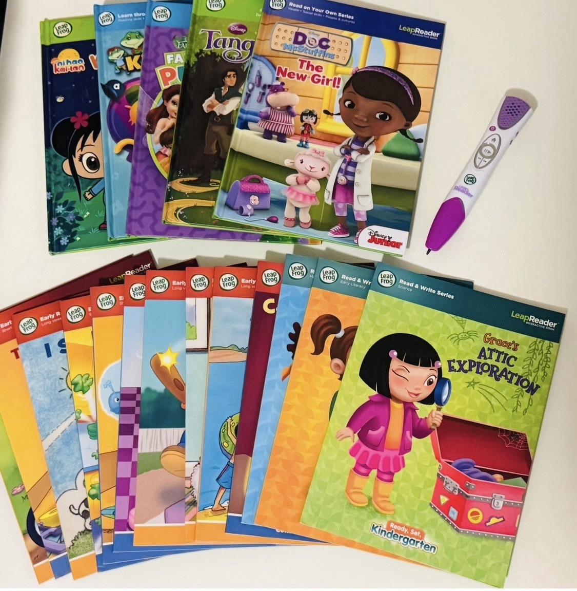 LeapFrog LeapReader and 20 Interactive Books for Kids Learn to Read Write Talk