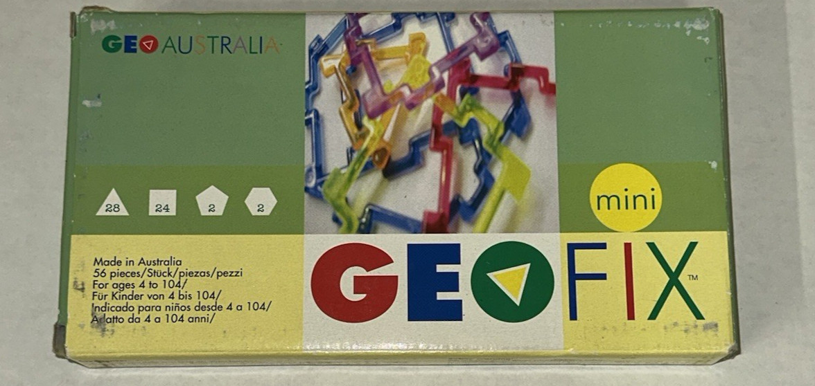 Mini GeoFix Building Toy STEM Snap Together Shapes Construction Learn 50+ Pieces