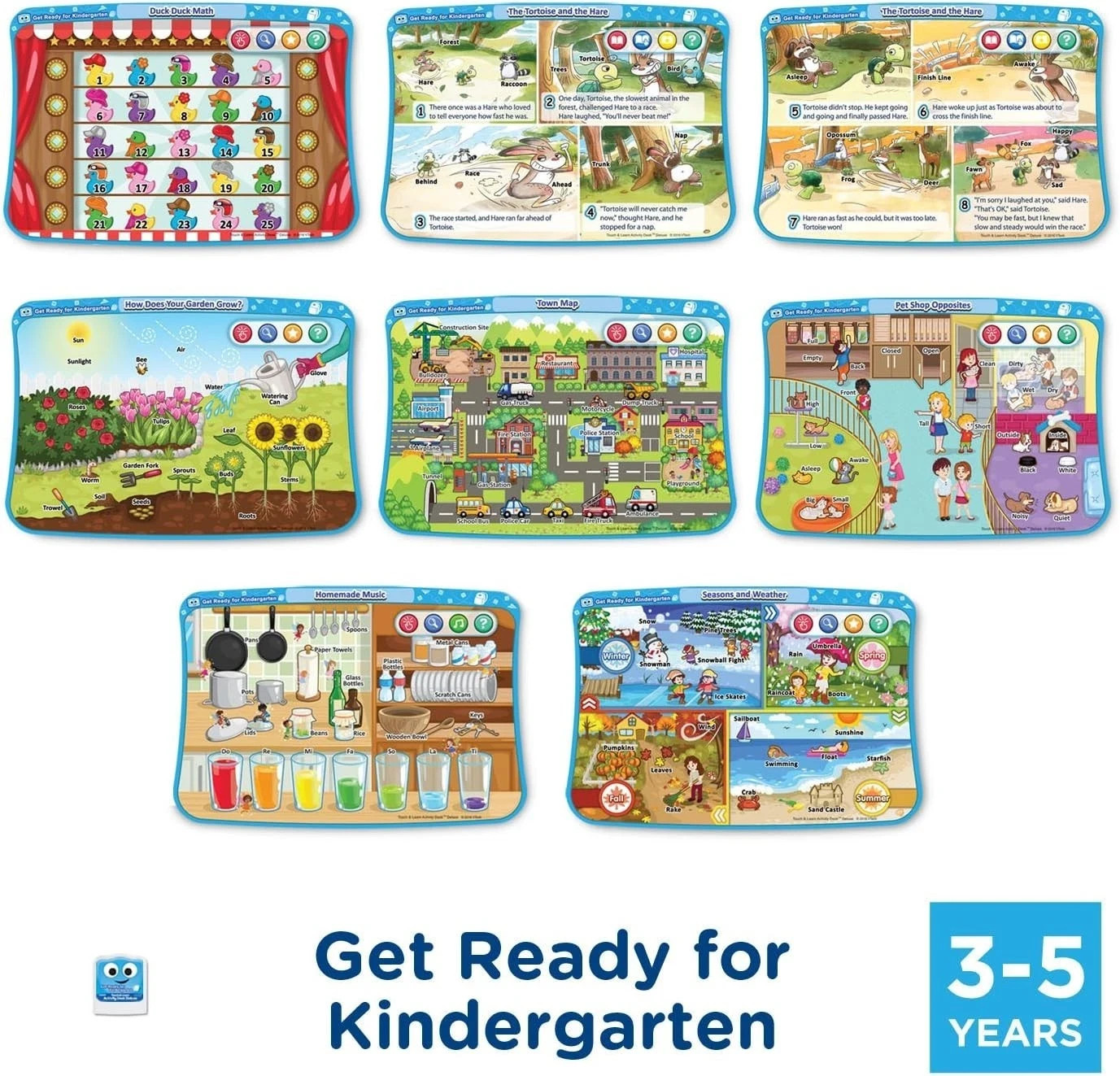 VTech Activity Desk 4-in-1 Kindergarten Expansion Pack Bundle for Age 3-5