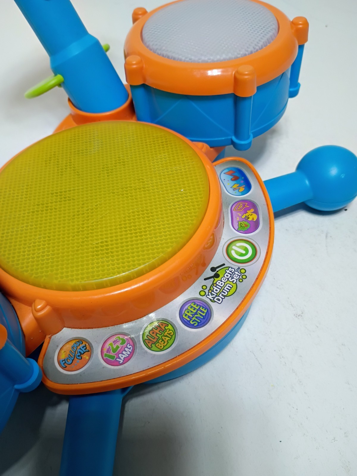 VTech KidiBeats Kids Drum Set, Orange No Sticks