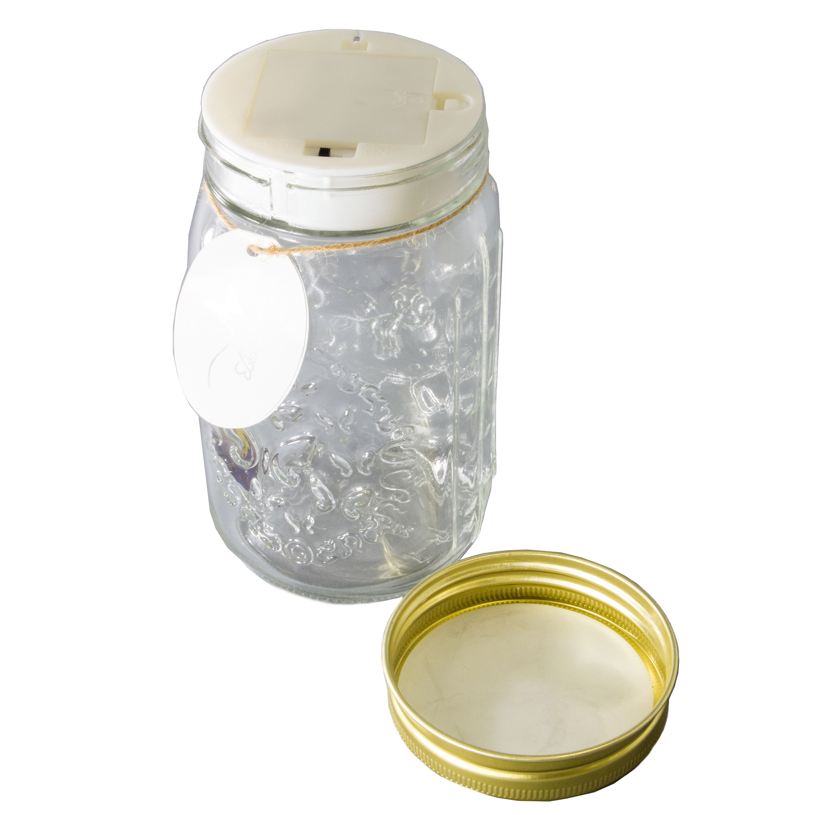 Animated Butterfly in a Jar – Yellow Swallow, Tap to Activate, LED Lighted