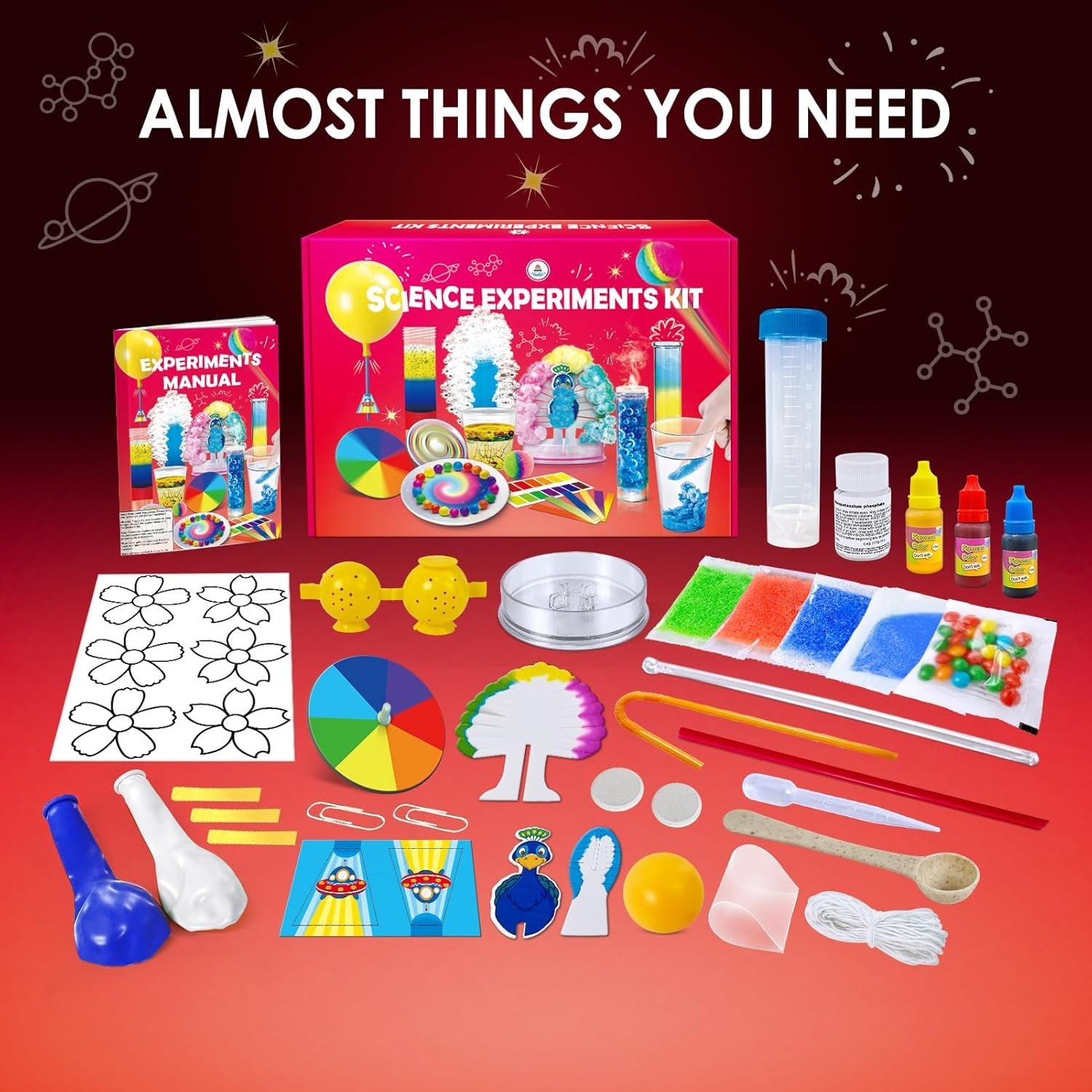Girls STEM Science Kit for Kids Ages 4 5 6 7 8 Educational Experiments Toys