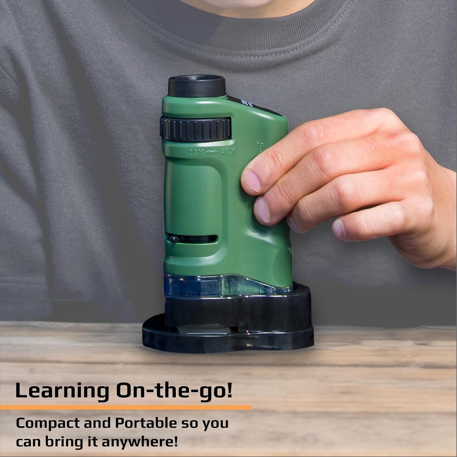 20x-40x Zoom LED Pocket Microscope Carson MicroBrite MM-24 Single Pack