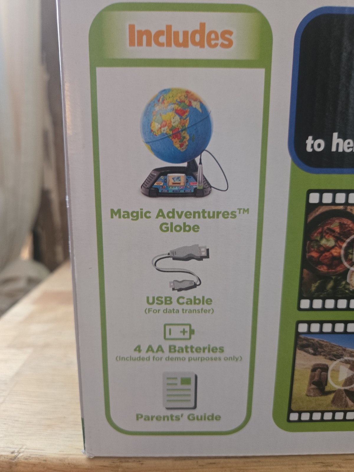 Leapfrog Magic Adventures Globe w/ LCD Integrated Video Screen Display – Tested!