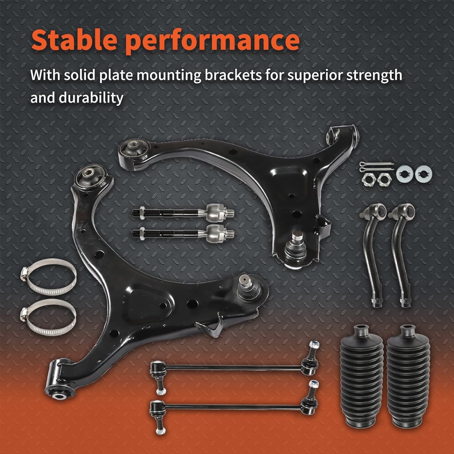 Hyundai Santa Fe Kia Sorento 10Pc Front Suspension Kit Front Lower Control Arms
