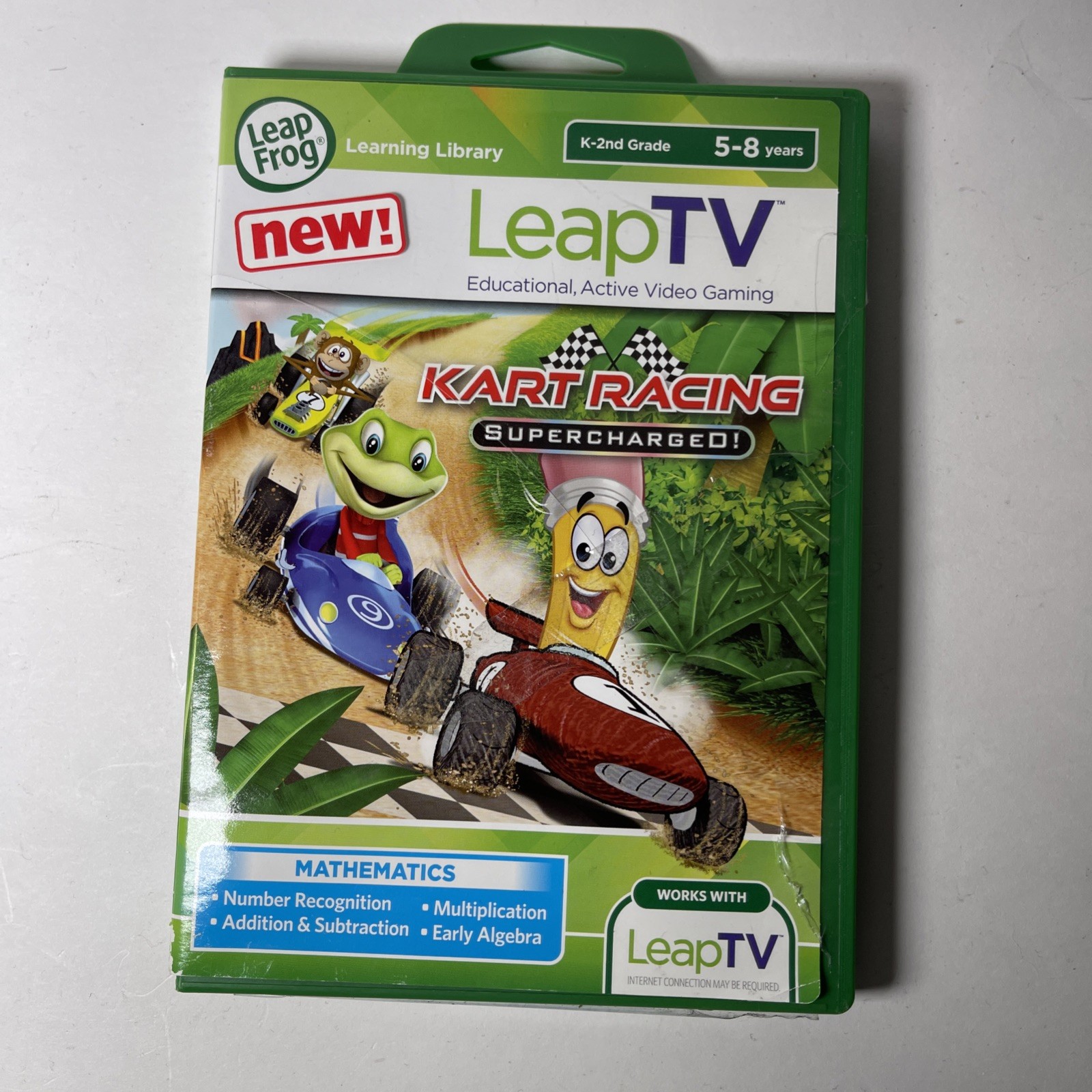 Leap Frog LeapTV Video Game Kart Racing Supercharged Great Condition