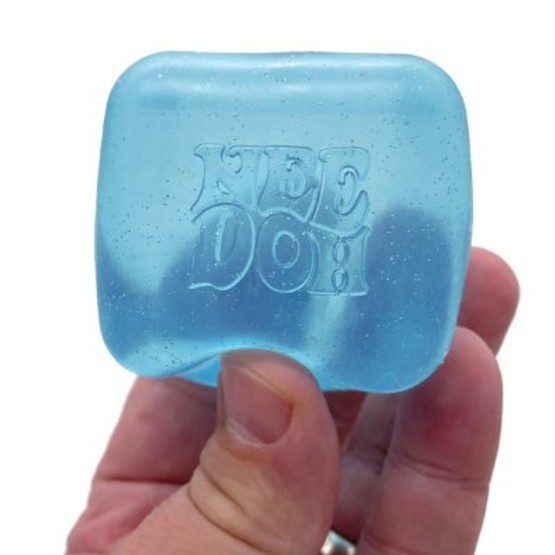 Schylling NeeDoh Nice Cube BLUE Sensory Squeeze Toy with Super Solid Squish