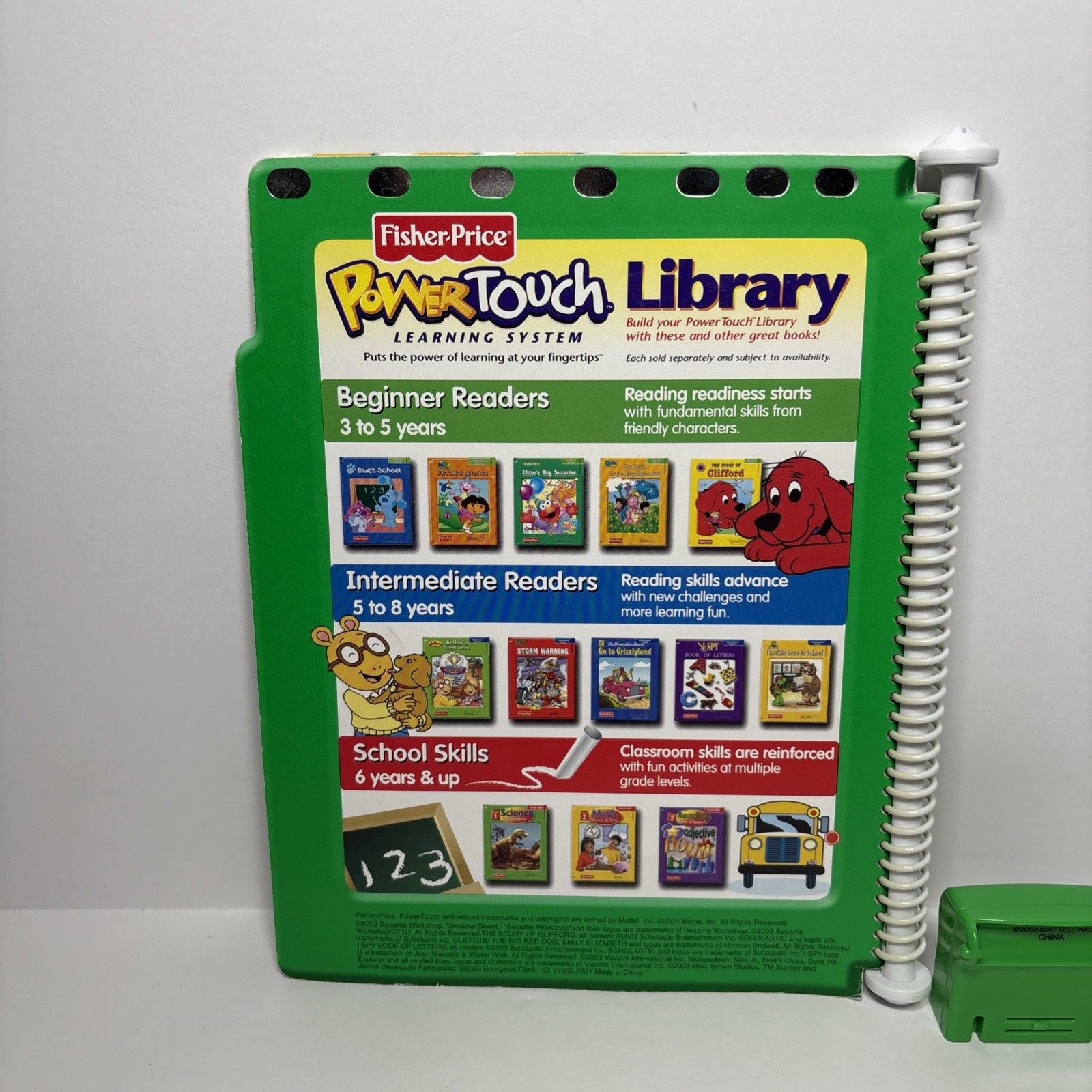Fisher Price Sesame Street Elmo’s Noisy Day Power Touch Book & Cartridge WORKS!