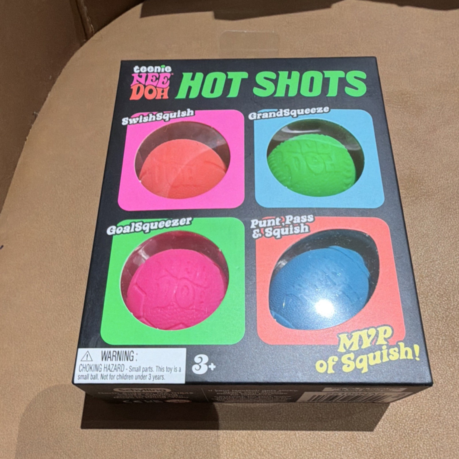 Nee Doh Lot of 7 Hot Shots Swirl Fuzz Ball Fab Four Funky Pup Donut Holes