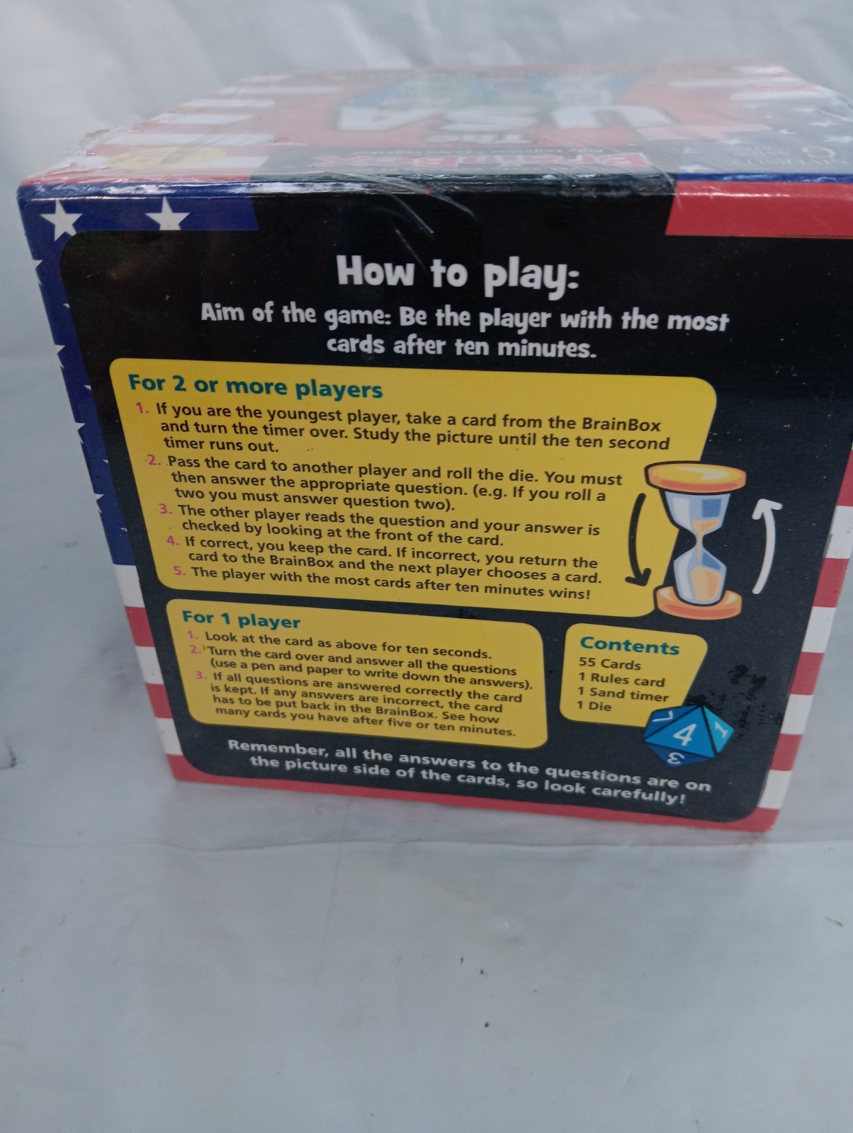 BRAIN BOX The USA 10 Minute Brain Challenge 2012 New Sealed University Games