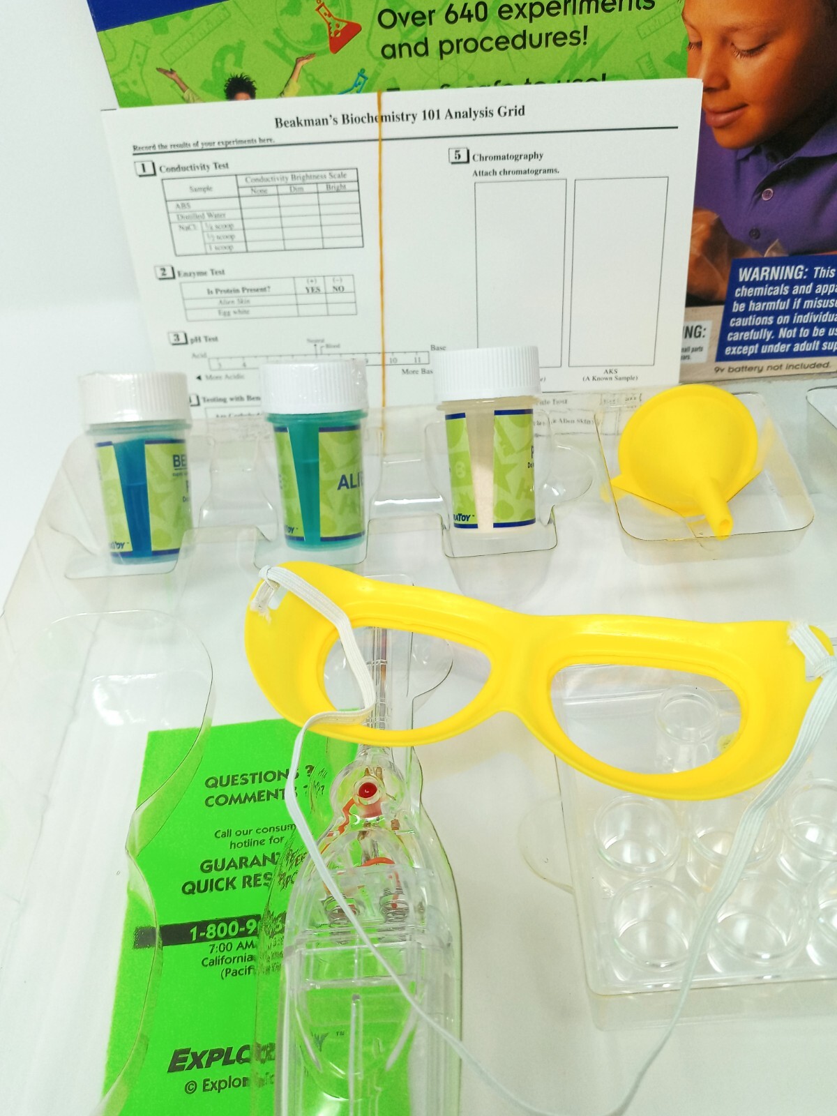 Beakmans World 1995 Biochem 101 Chemistry Experiment Set looks unused exploratoy