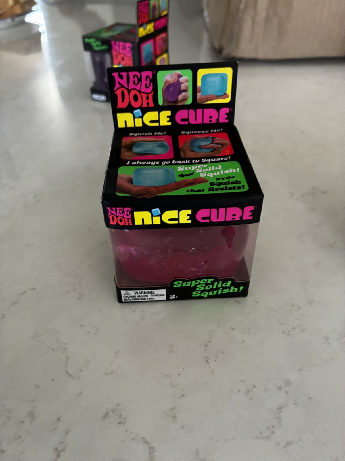 Schylling Nee Doh Nice Cube – Super Solid Squish! (Pink) – Brand New Sealed