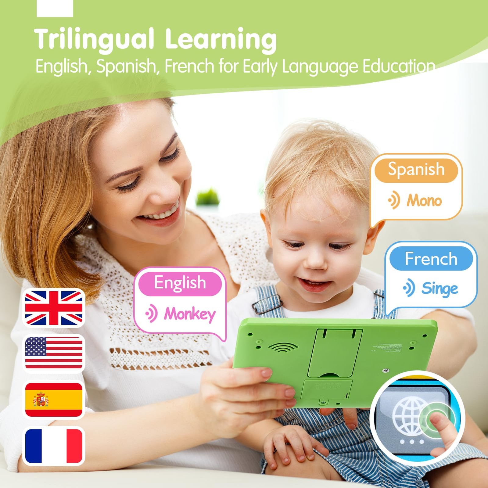 Educational Tablet Learning Pad Electronic Interactive Toy for Kids Toddlers
