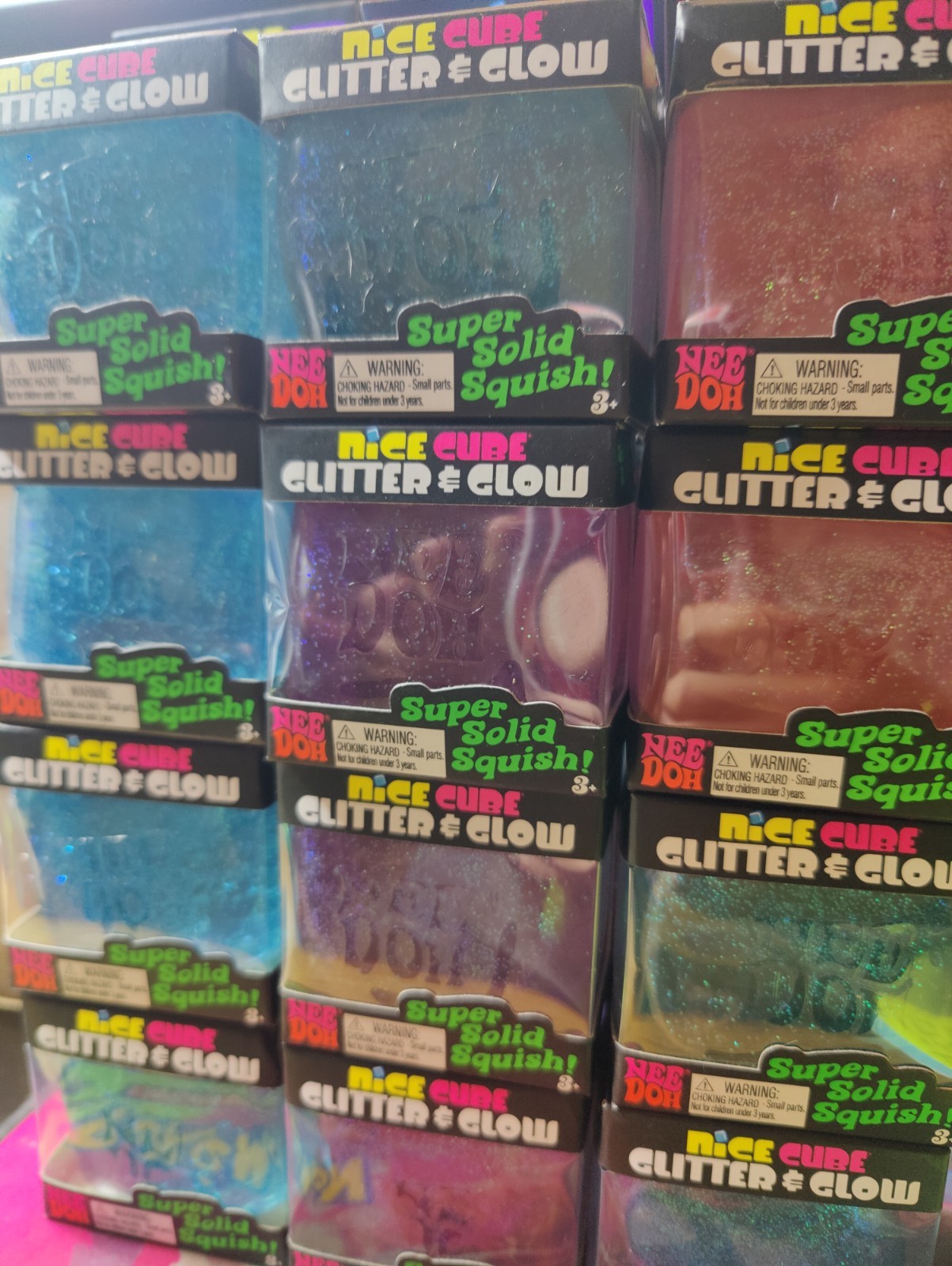Needoh Glitter And Glow Lot Of 12 Authentic