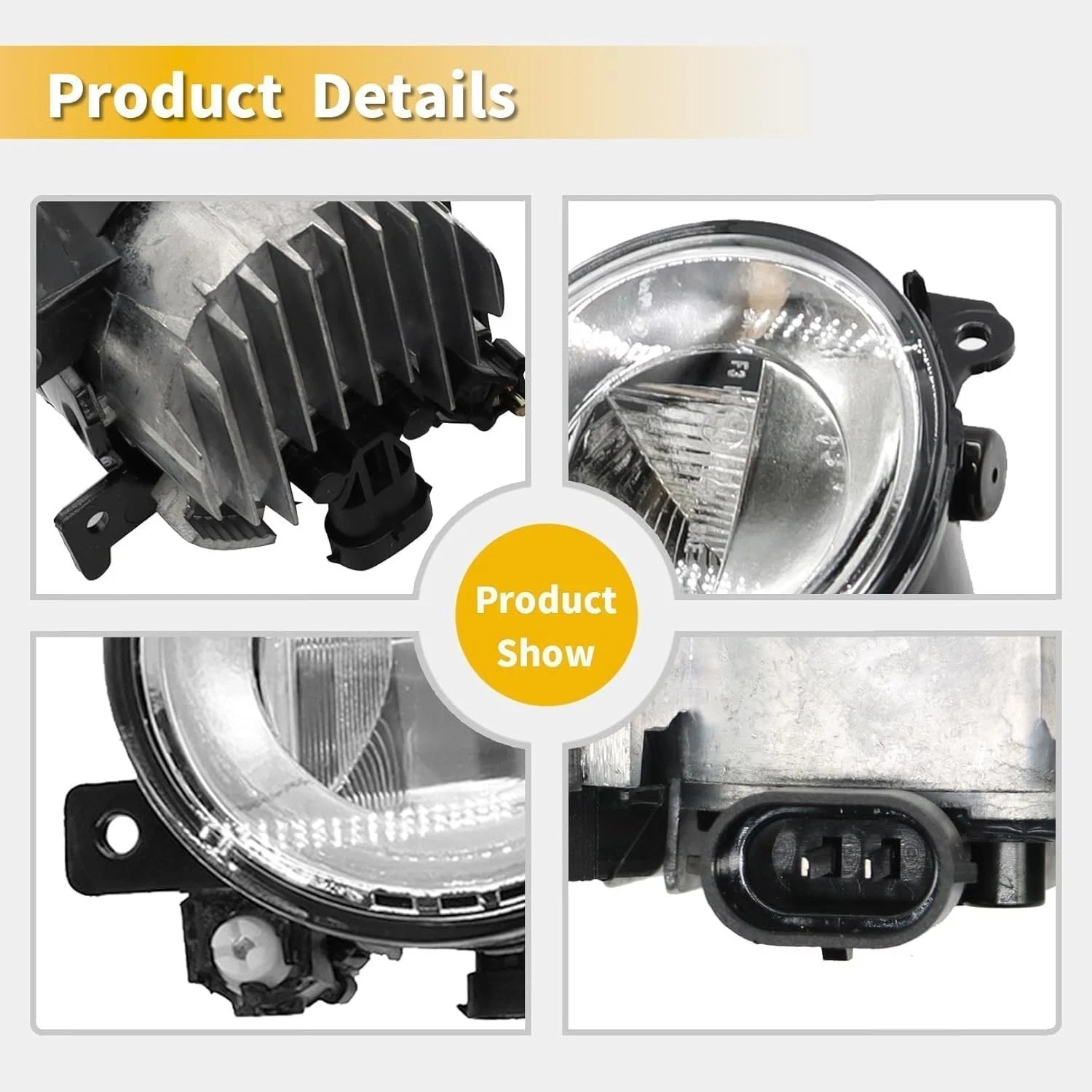 Pair Fog Lights Compatible with Q50 QX50 Q60 QX60 QX80 2014-2018 Driver & Passen